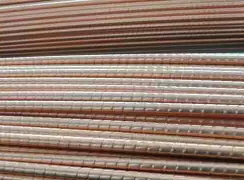 DELLOK Extrusion Corrugated Seamless B111 C12200 Spiral Copper Low Fin Tube For Heat Exchanger